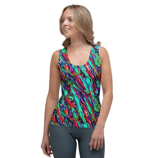 Afterglow Frenzy on a Women's Tank Top
