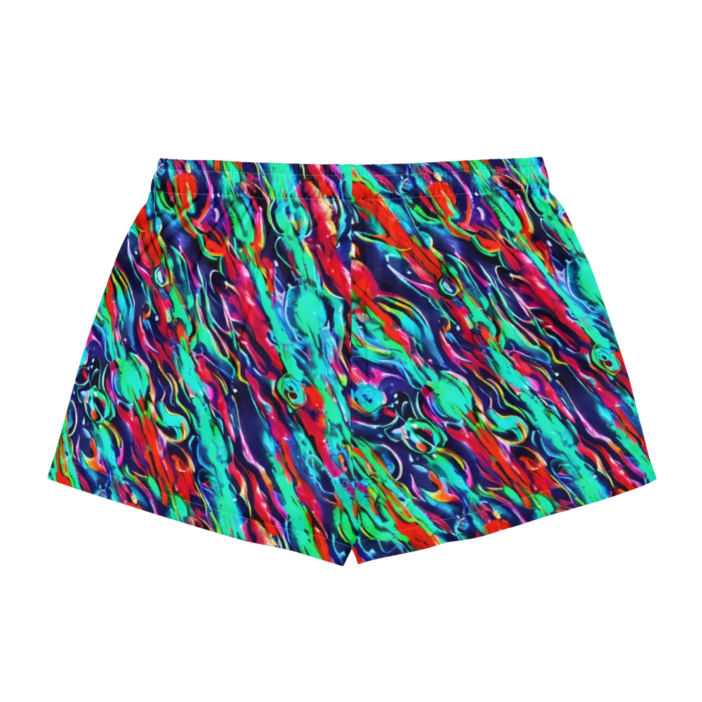 Afterglow Frenzy on Women's Pajama Shorts — Back