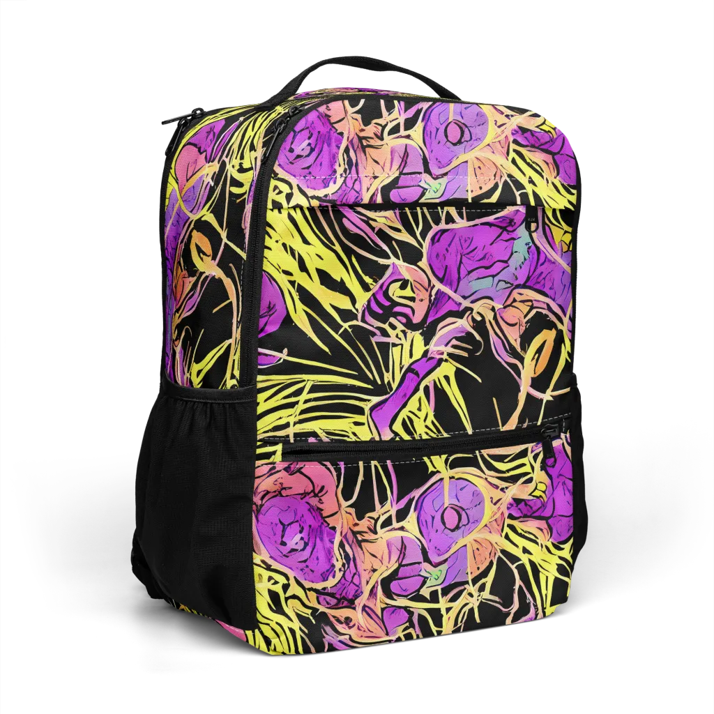 Midnight Tropics on Utility Backpack — Right Front