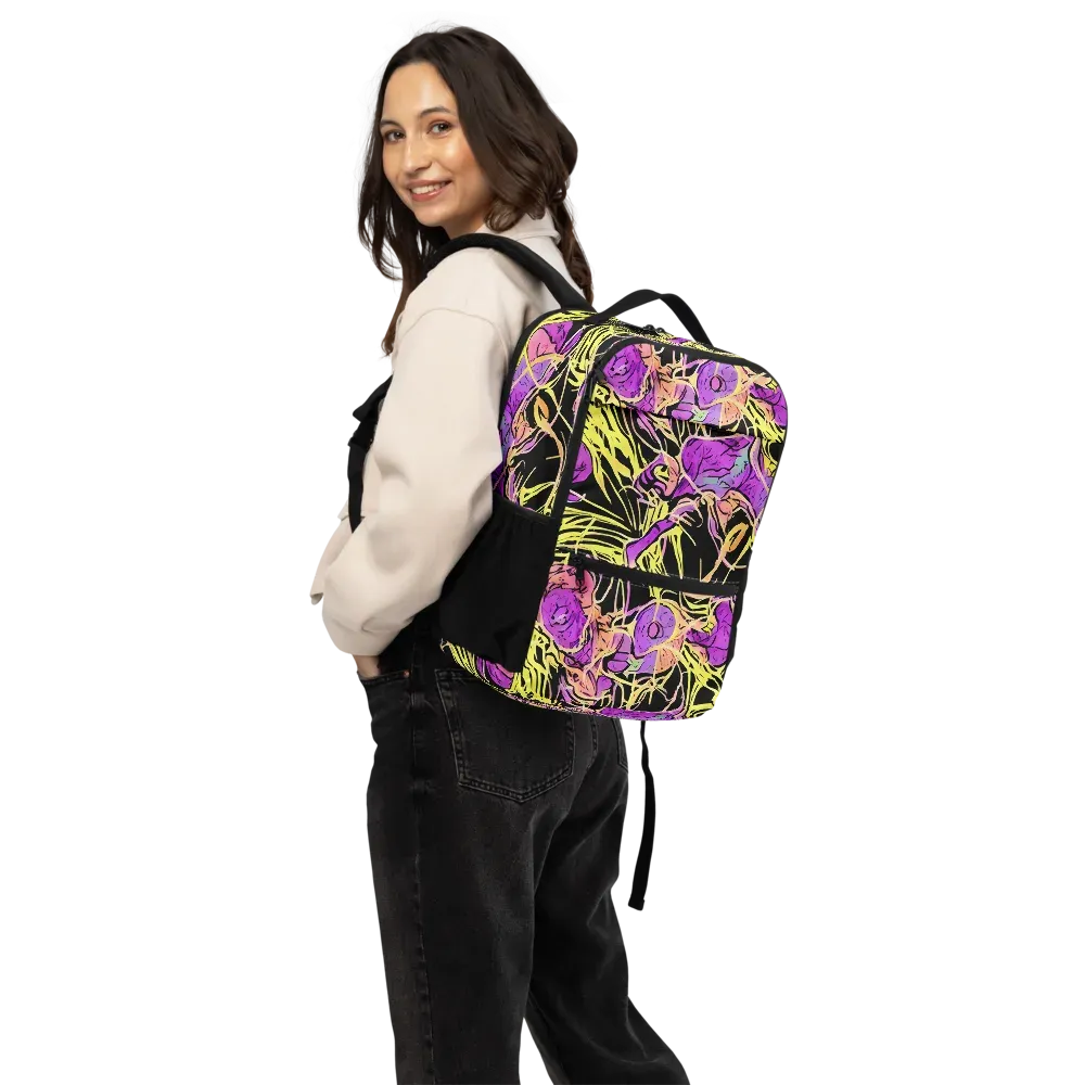 Midnight Tropics on Utility Backpack — Back