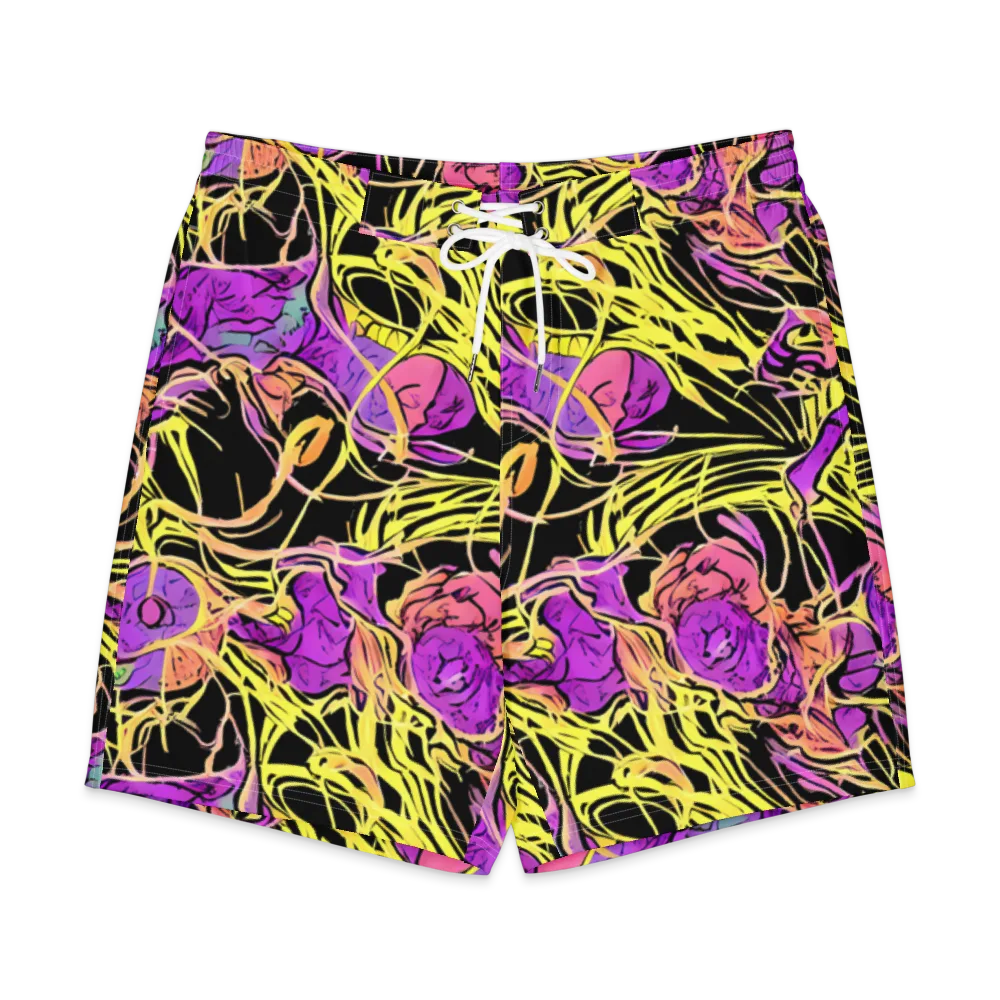 Midnight Tropics on Men's Board Shorts — Front