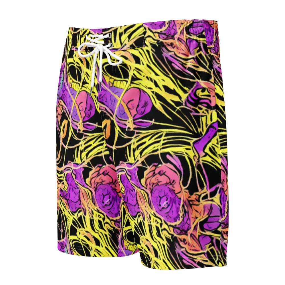 Midnight Tropics on Men's Board Shorts — Front