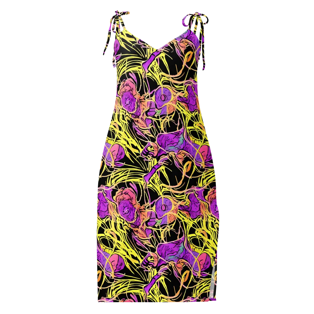 Midnight Tropics on Slip Dress — Front