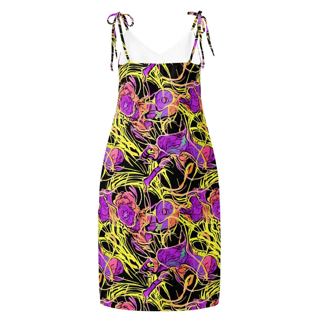 Midnight Tropics on Slip Dress — Back