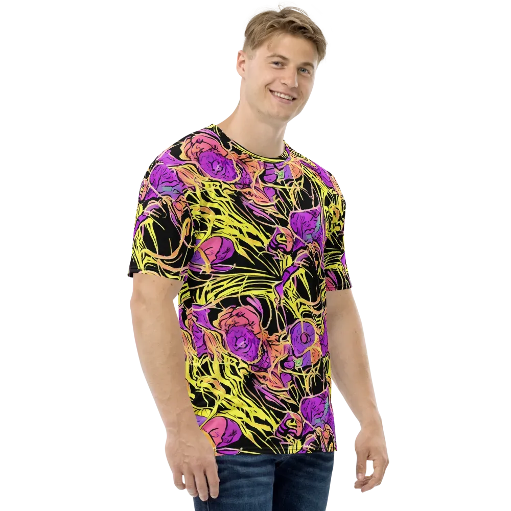 Midnight Tropics on Men's Crew Neck T-Shirt — Right