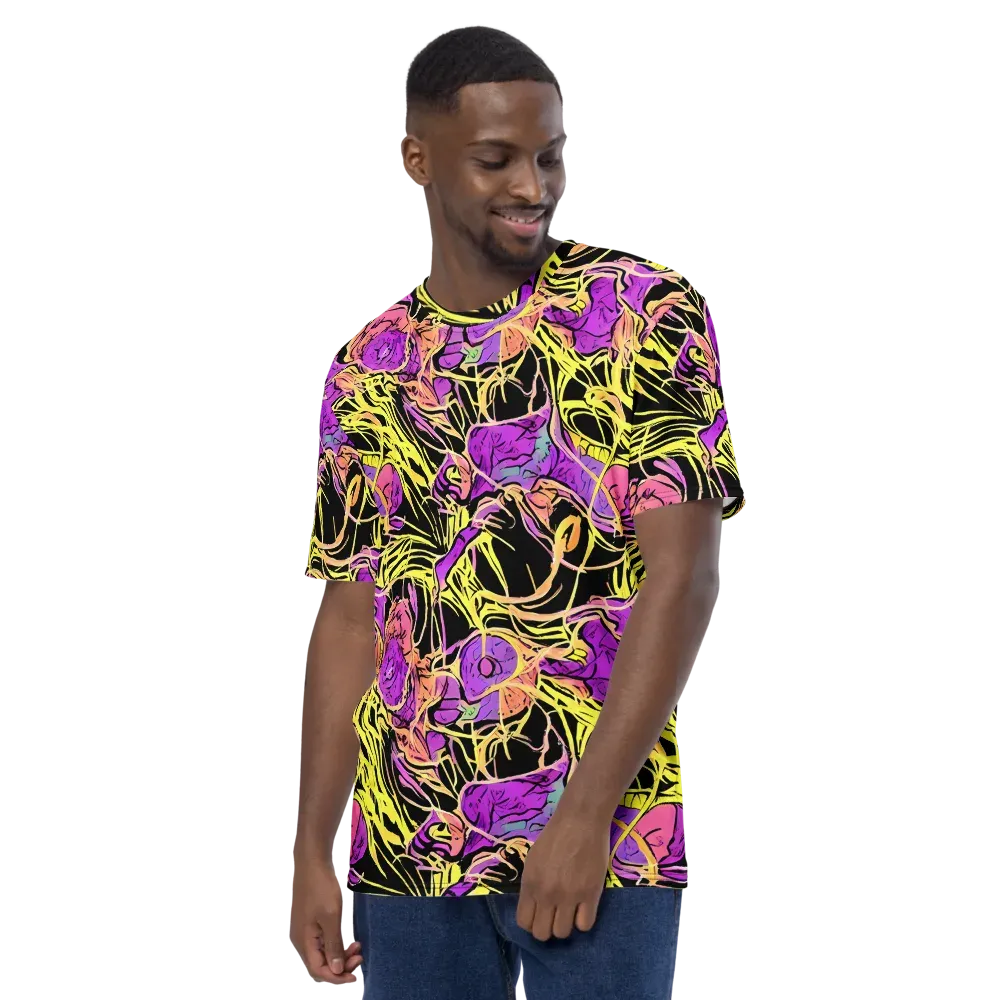 Midnight Tropics on Men's Crew Neck T-Shirt — Left