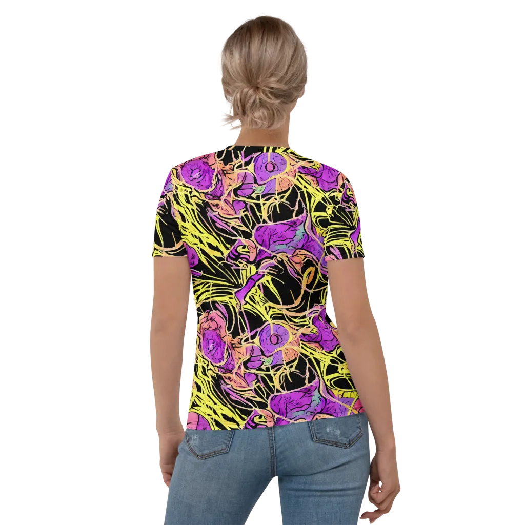 Midnight Tropics on Women's Crew Neck T-Shirt — Back