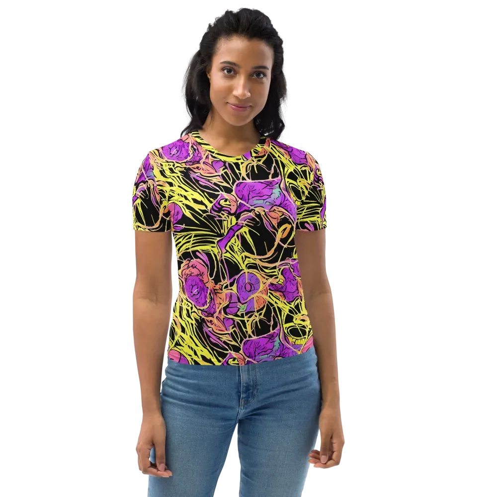 Midnight Tropics on Women's Crew Neck T-Shirt — Front