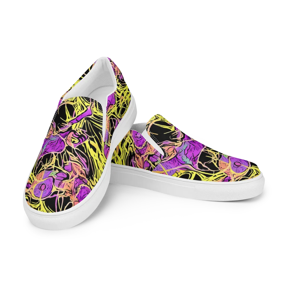 Midnight Tropics on Men's Slip-On Canvas Shoes — Left Front