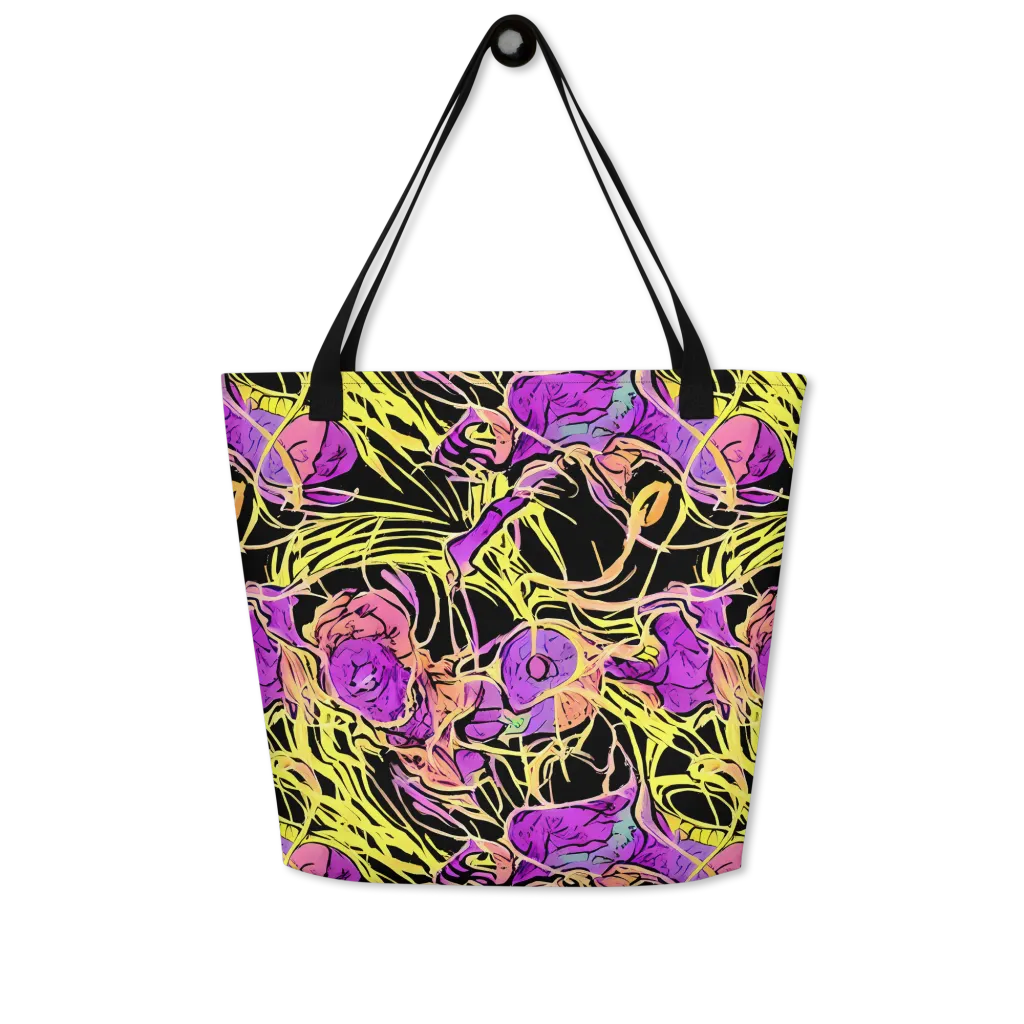 Midnight Tropics on Large Tote Bag W/ Pocket — Front