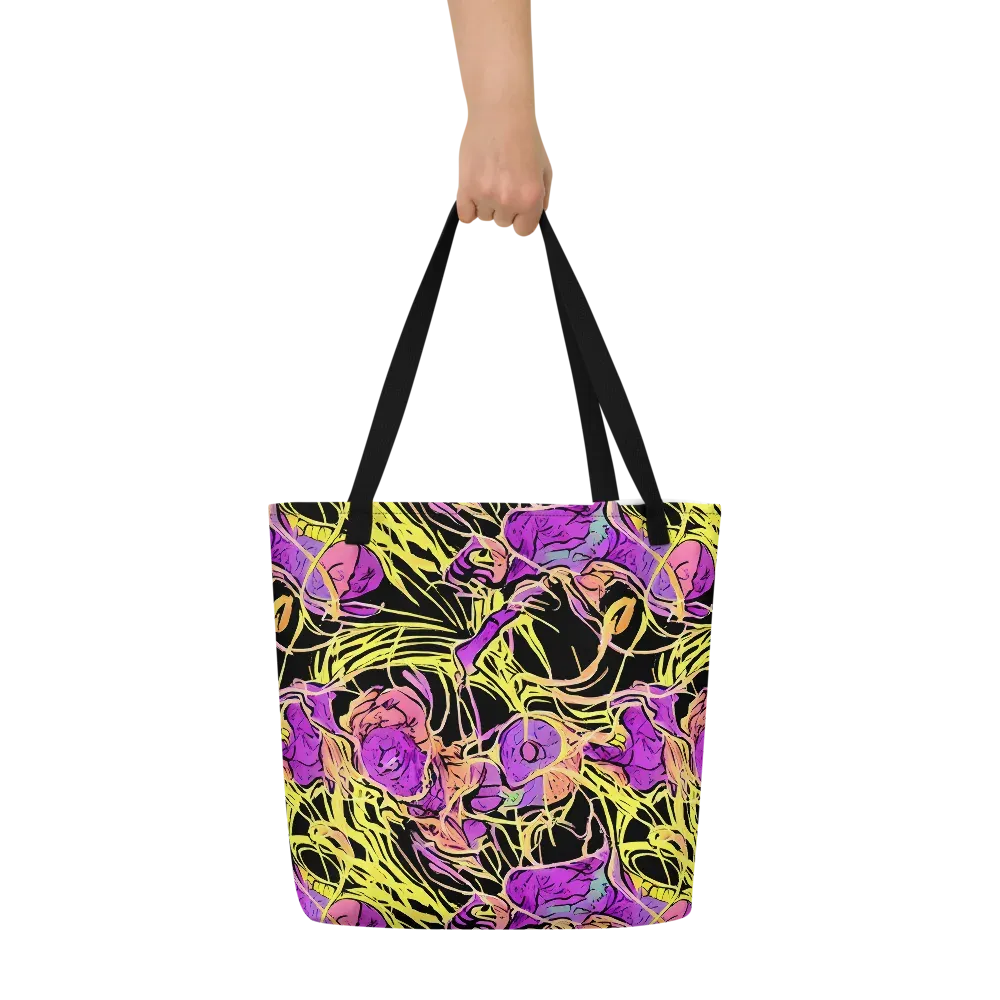 Midnight Tropics on Large Tote Bag W/ Pocket — Front