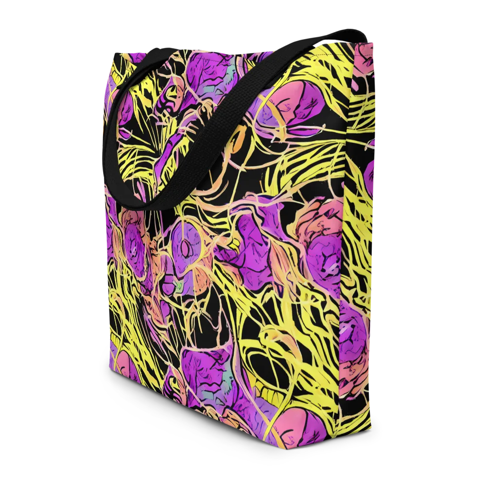 Midnight Tropics on Large Tote Bag W/ Pocket — Front