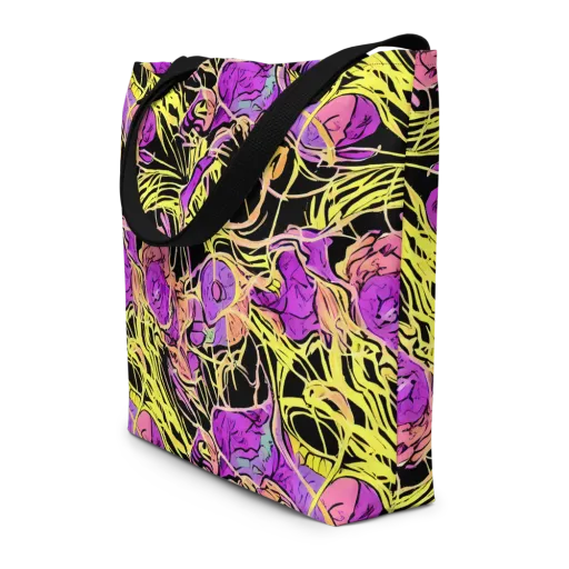 Midnight Tropics on a Large Tote Bag W/ Pocket