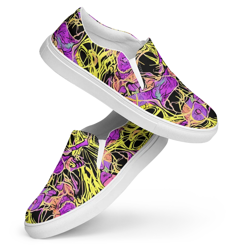 Midnight Tropics on Women's Slip-On Canvas Shoes — Front