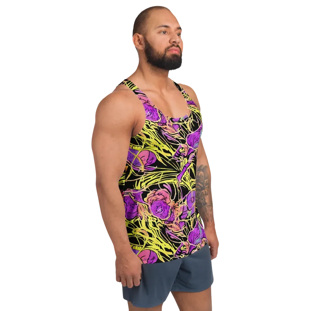 Midnight Tropics on Men's Tank Top — Right Front