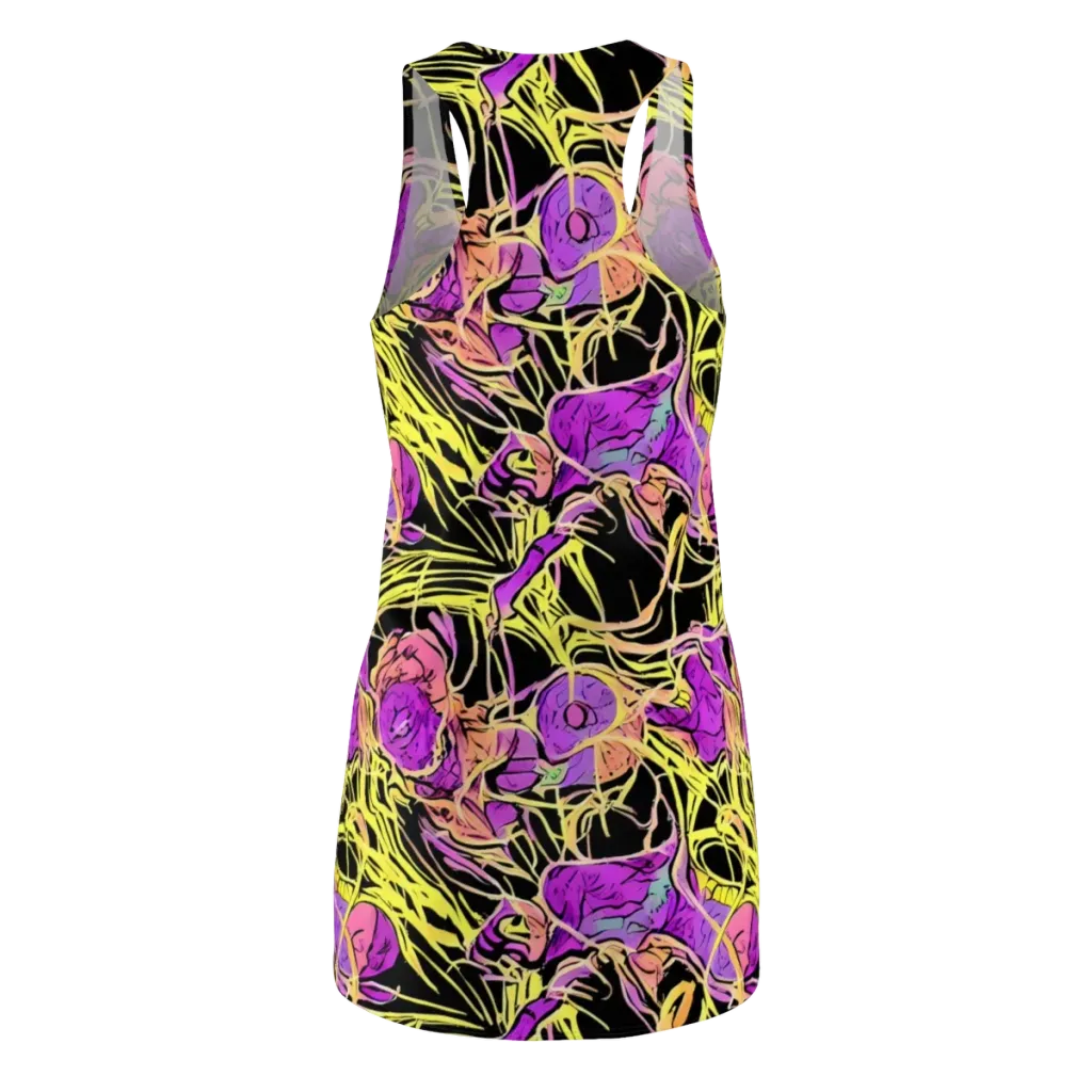 Midnight Tropics on Racerback Dress — Back