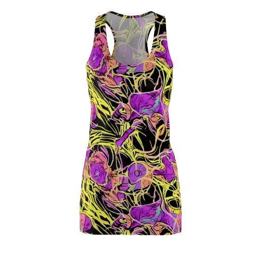 Midnight Tropics on a Racerback Dress