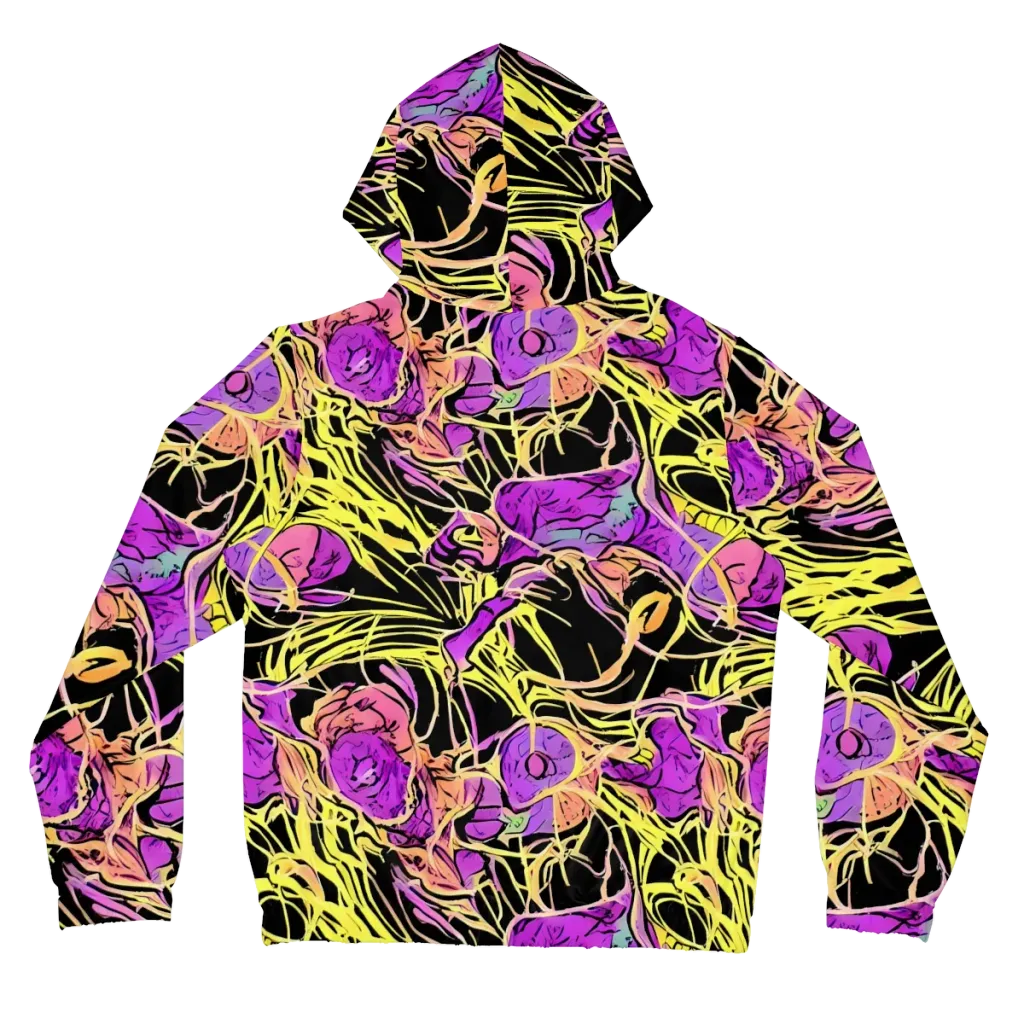 Midnight Tropics on Women's Full-Zip Hoodie — Back