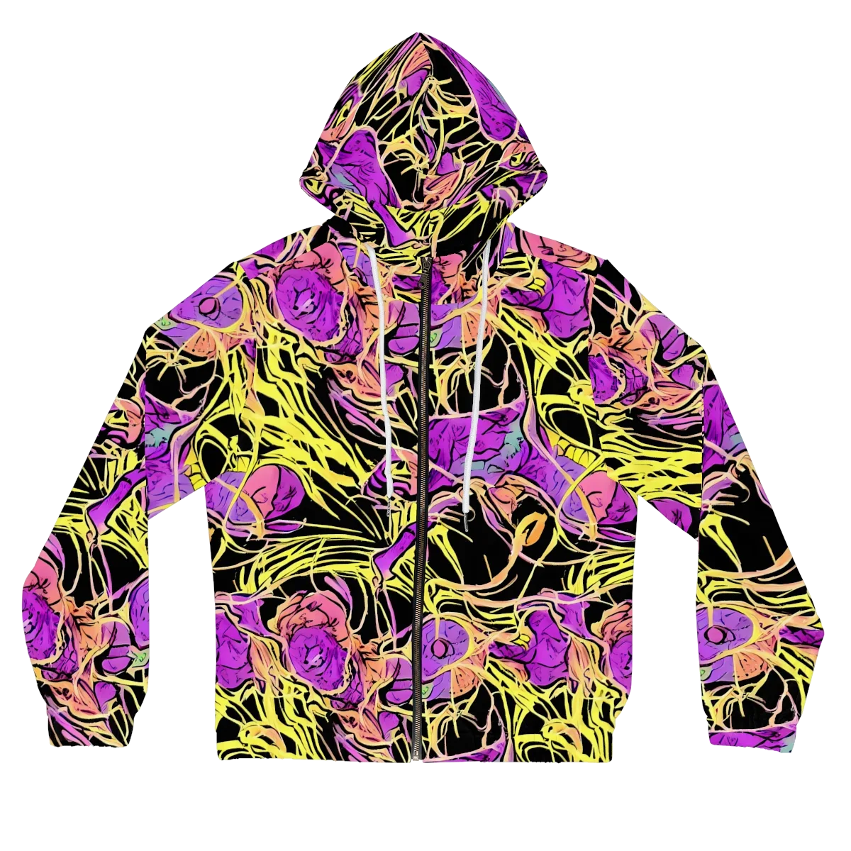 Midnight Tropics on Women's Full-Zip Hoodie — Front