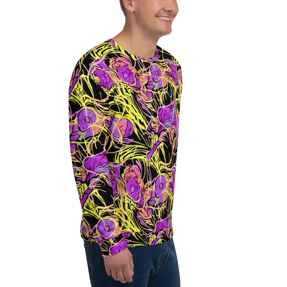 Midnight Tropics on Sweatshirt — Right Front