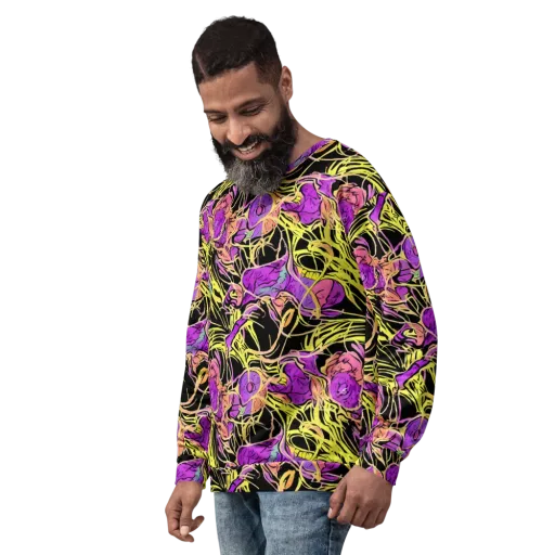 Midnight Tropics on a Sweatshirt