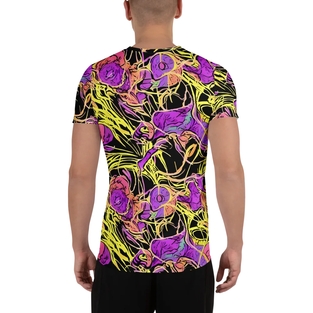 Midnight Tropics on Men's Athletic T-Shirt — Back