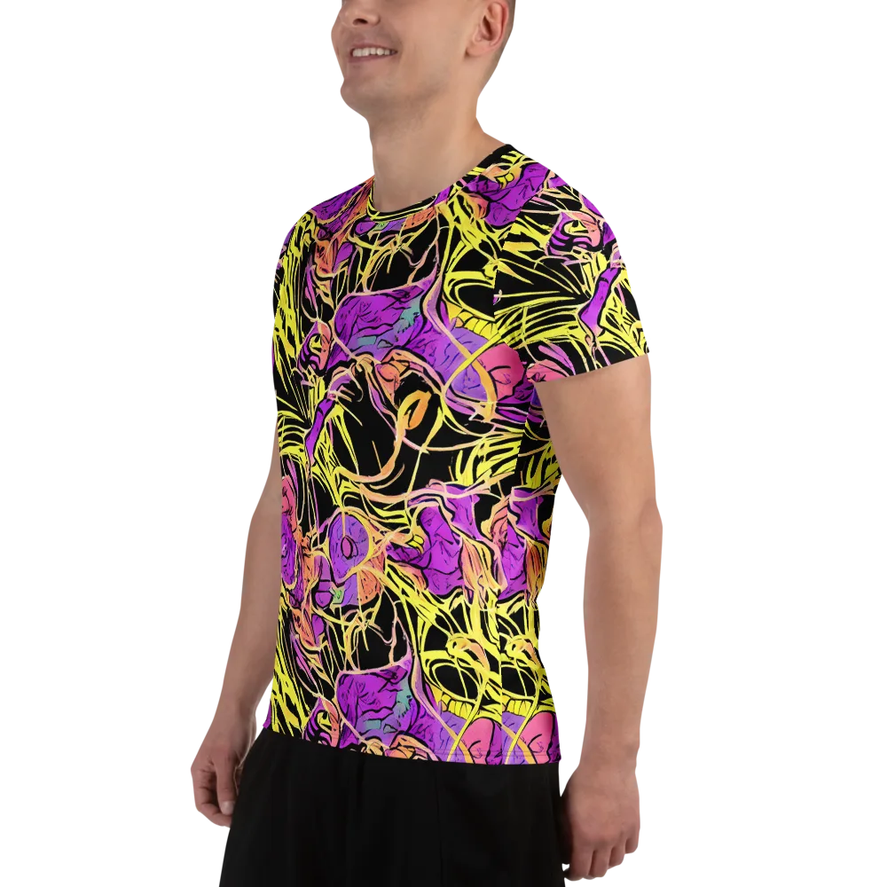Midnight Tropics on Men's Athletic T-Shirt — Left