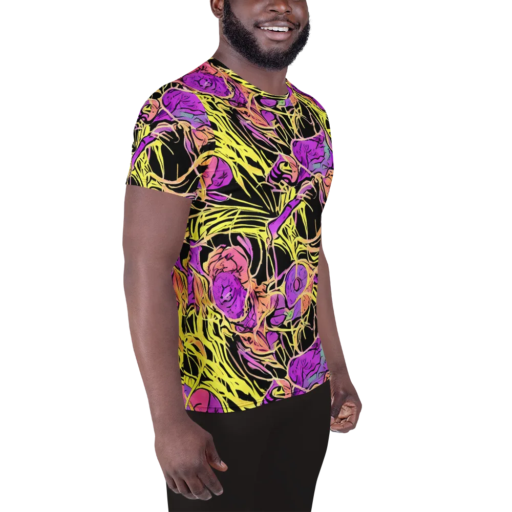Midnight Tropics on Men's Athletic T-Shirt — Right