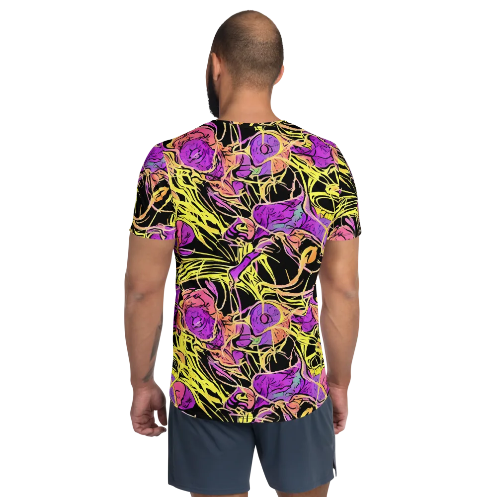Midnight Tropics on Men's Athletic T-Shirt — Back