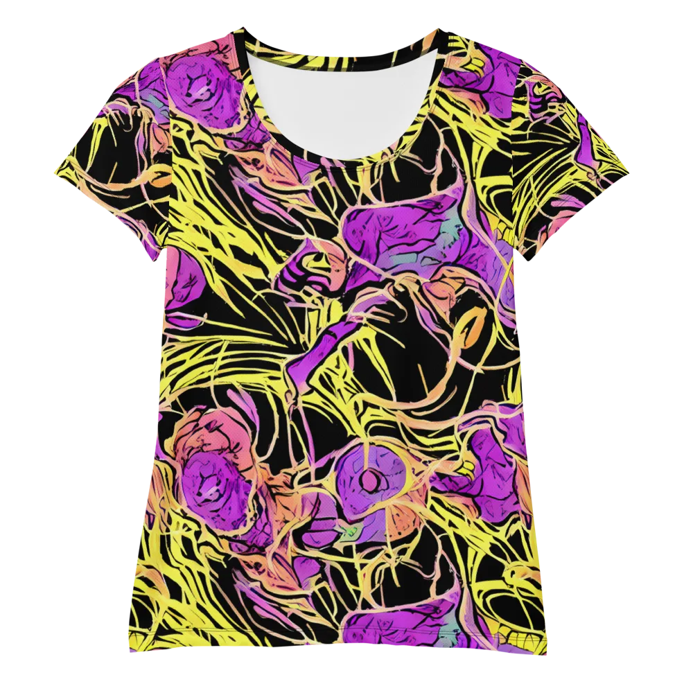 Midnight Tropics on Women's Athletic T-Shirt — Front