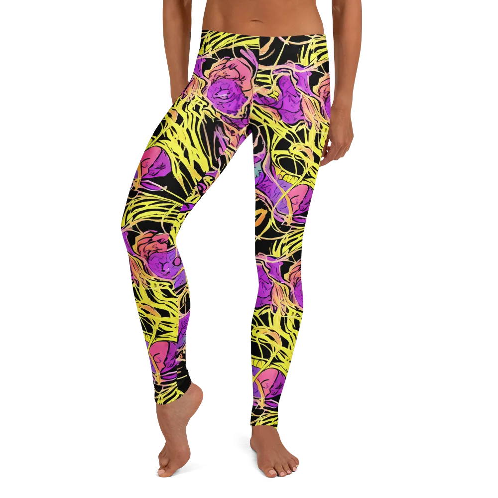 Midnight Tropics on Leggings — Front