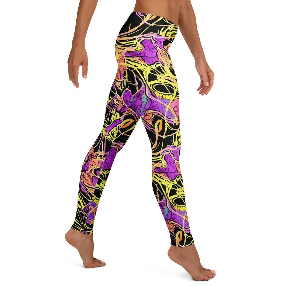 Midnight Tropics on Leggings — Right