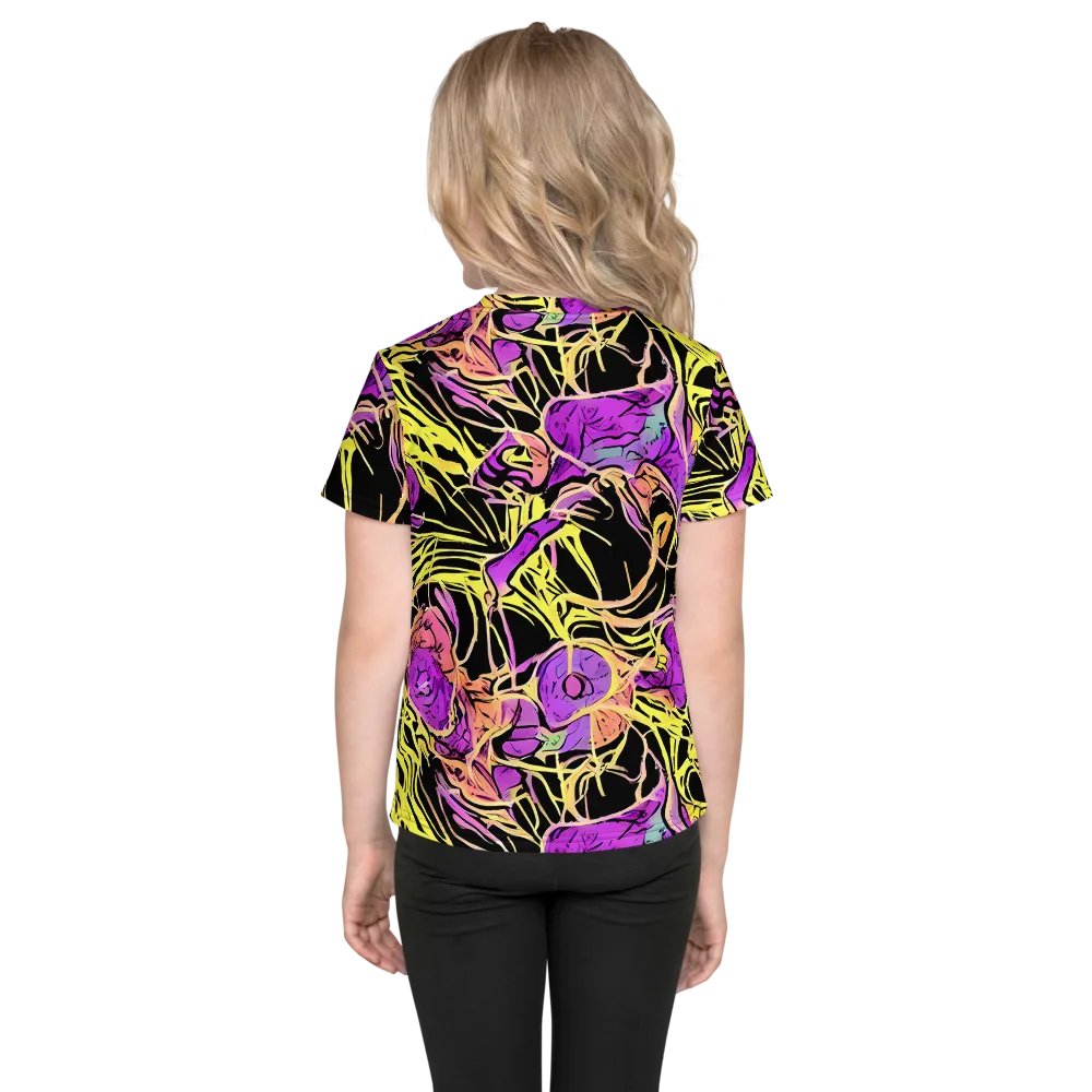 Midnight Tropics on Kids Crew Neck T-Shirt — Back