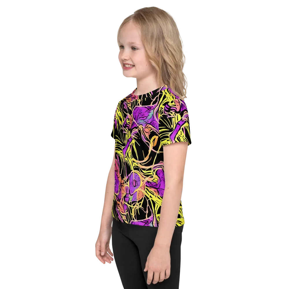 Midnight Tropics on Kids Crew Neck T-Shirt — Left