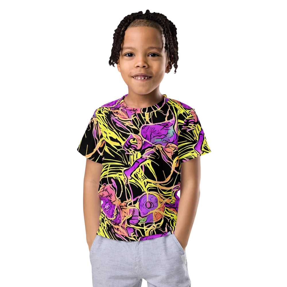 Midnight Tropics on Kids Crew Neck T-Shirt — Front