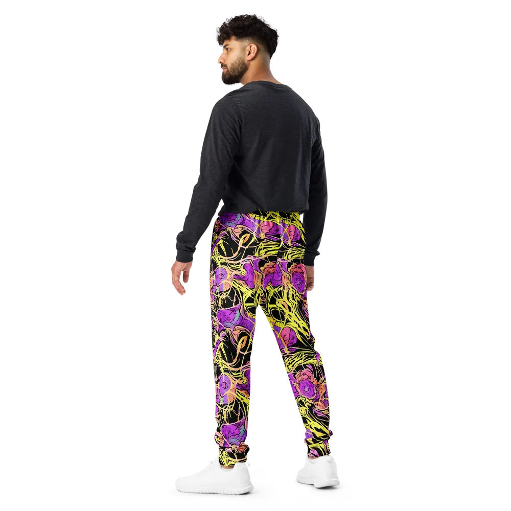 Midnight Tropics on Men's Joggers — Back