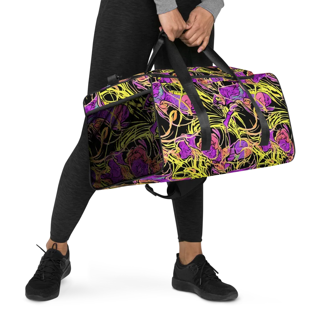 Midnight Tropics on Duffle Bag — Right Front