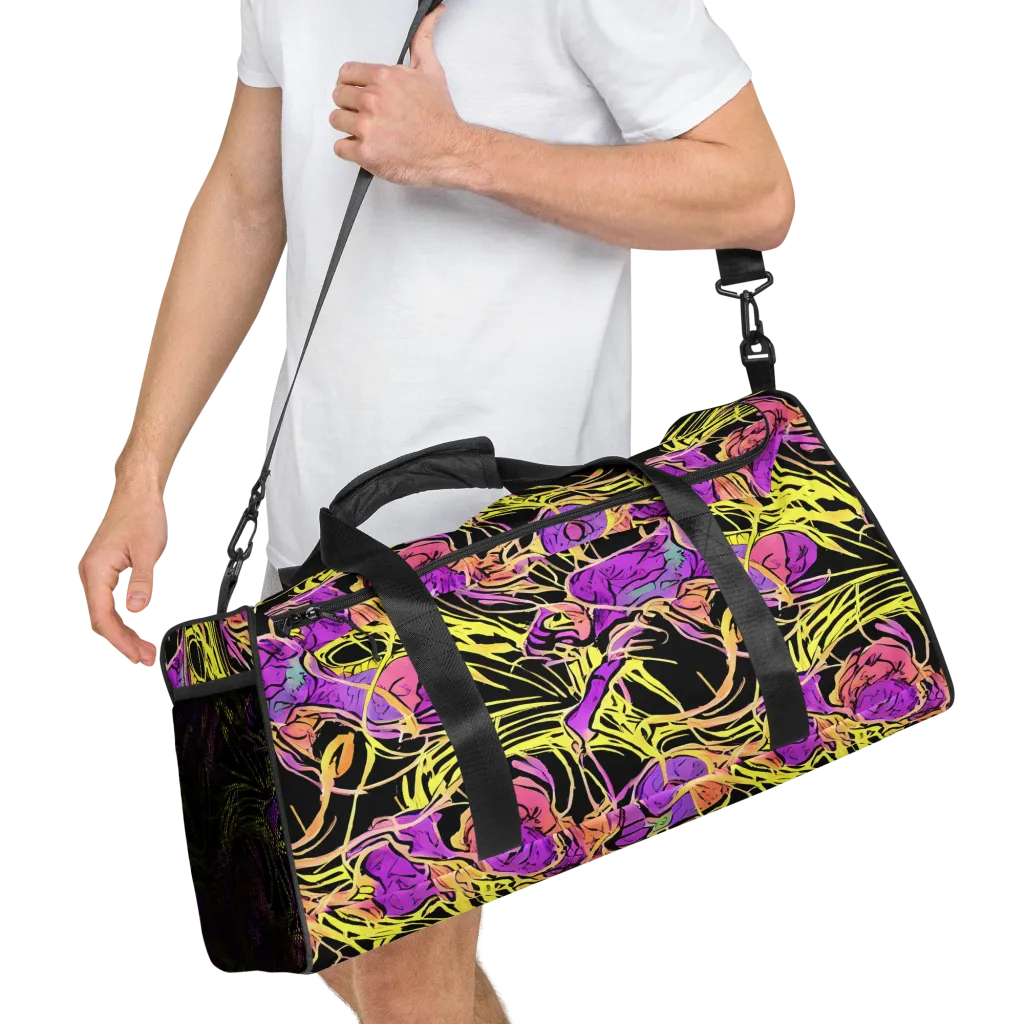 Midnight Tropics on Duffle Bag — Right Front