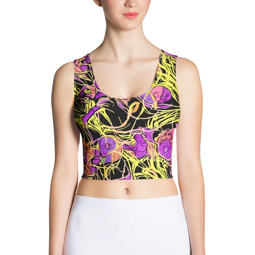 Midnight Tropics on Crop Top — Front