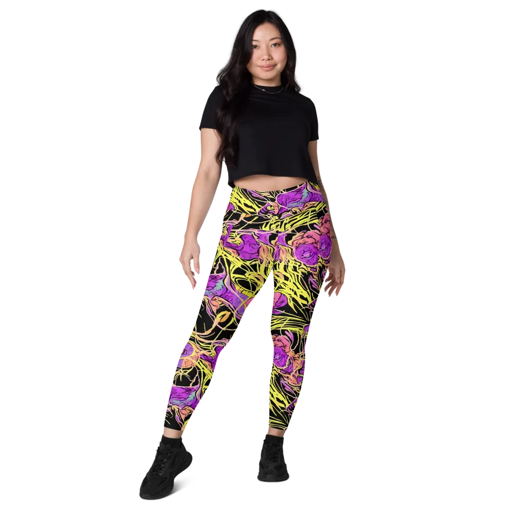 Midnight Tropics on Leggings with Pockets — Front