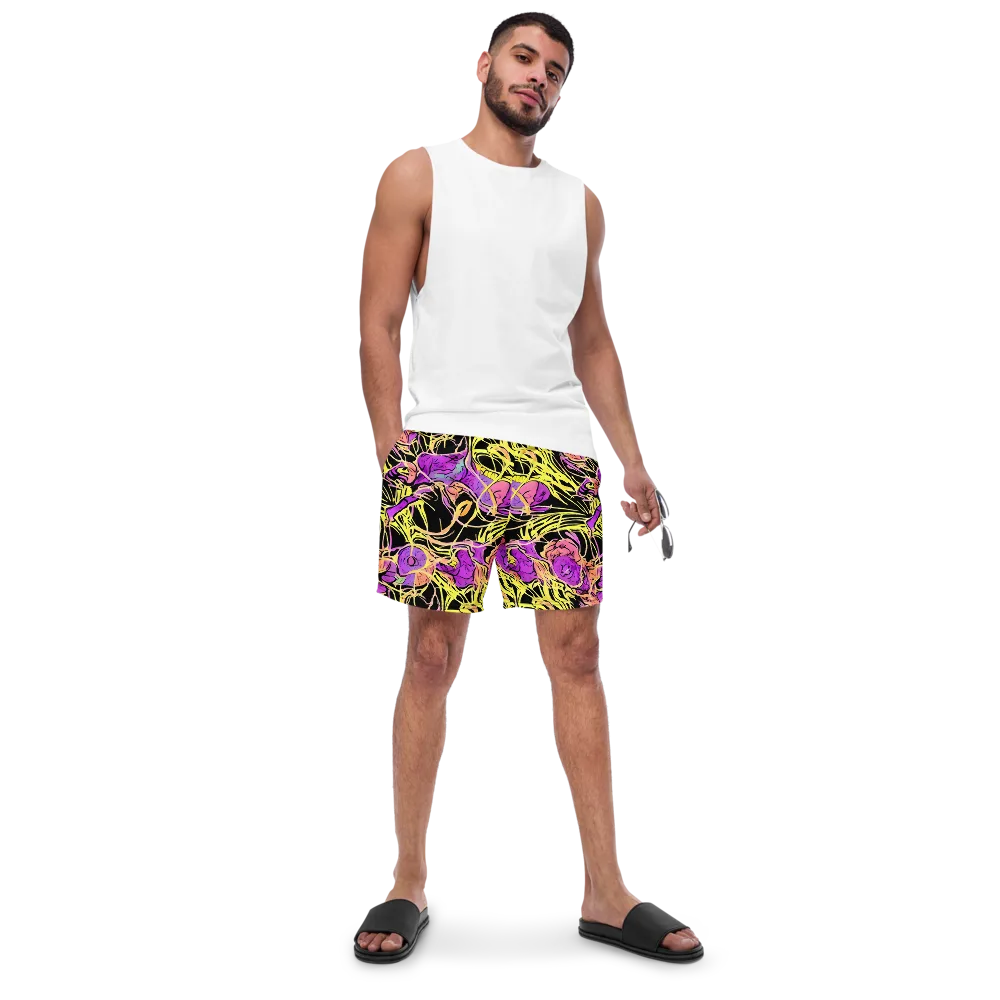 Midnight Tropics on Swim Trunks — Front