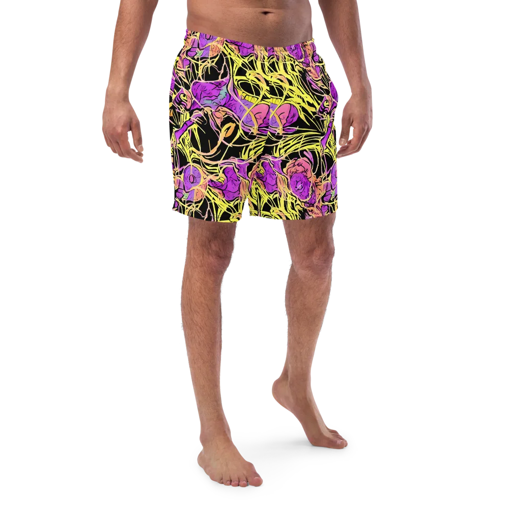 Midnight Tropics on Swim Trunks — Front
