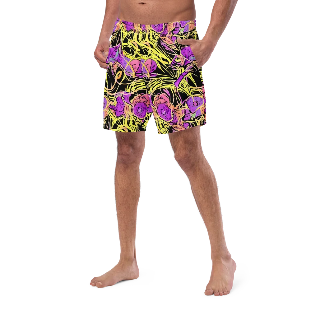Midnight Tropics on Swim Trunks — Left Front