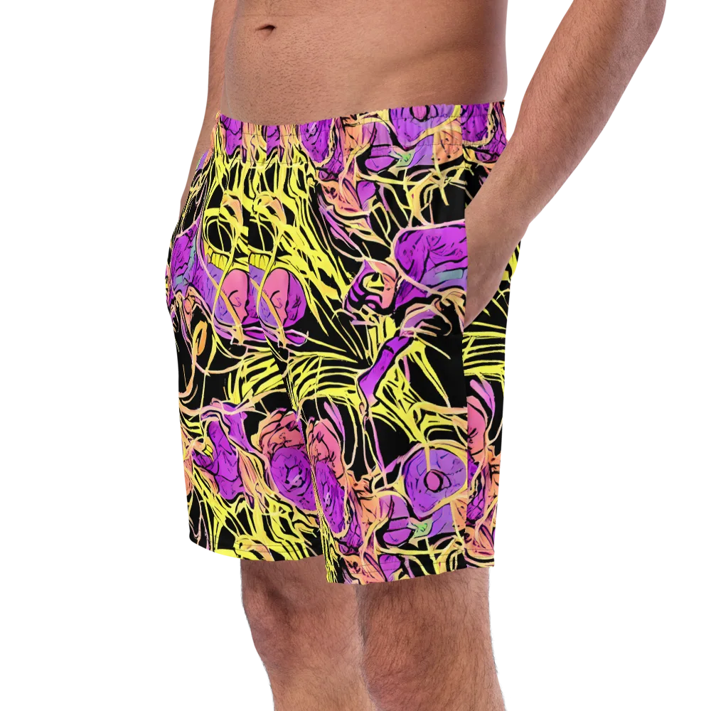 Midnight Tropics on Swim Trunks — Left Front