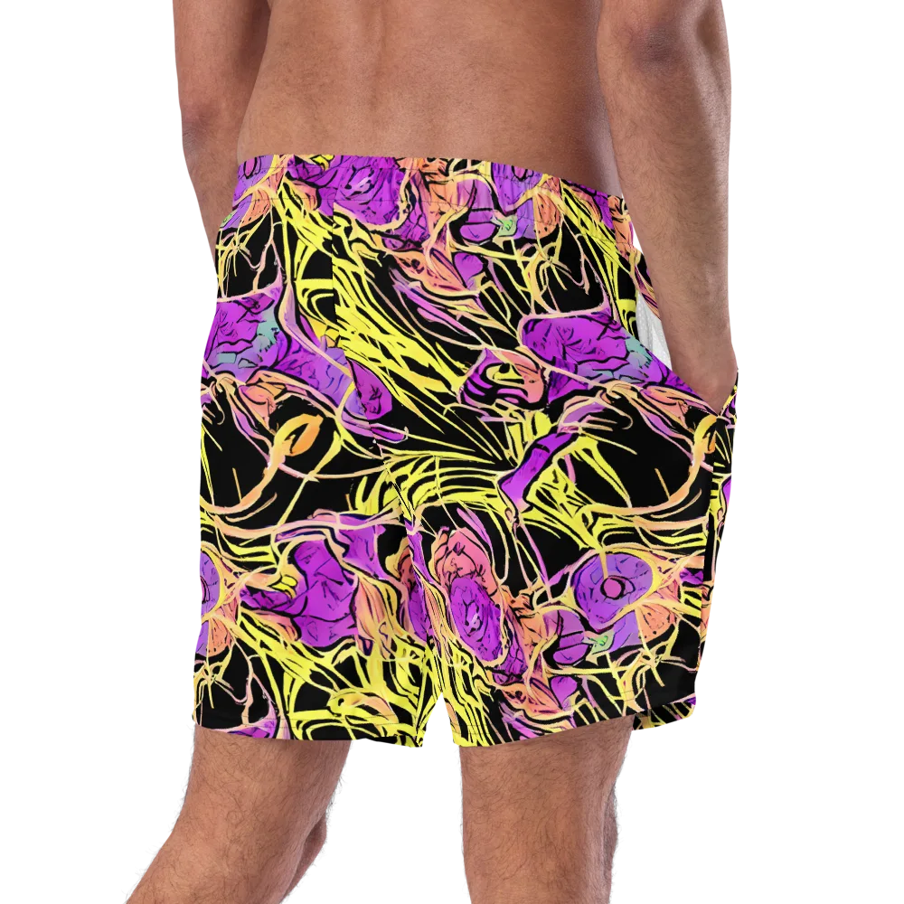 Midnight Tropics on Swim Trunks — Right Back