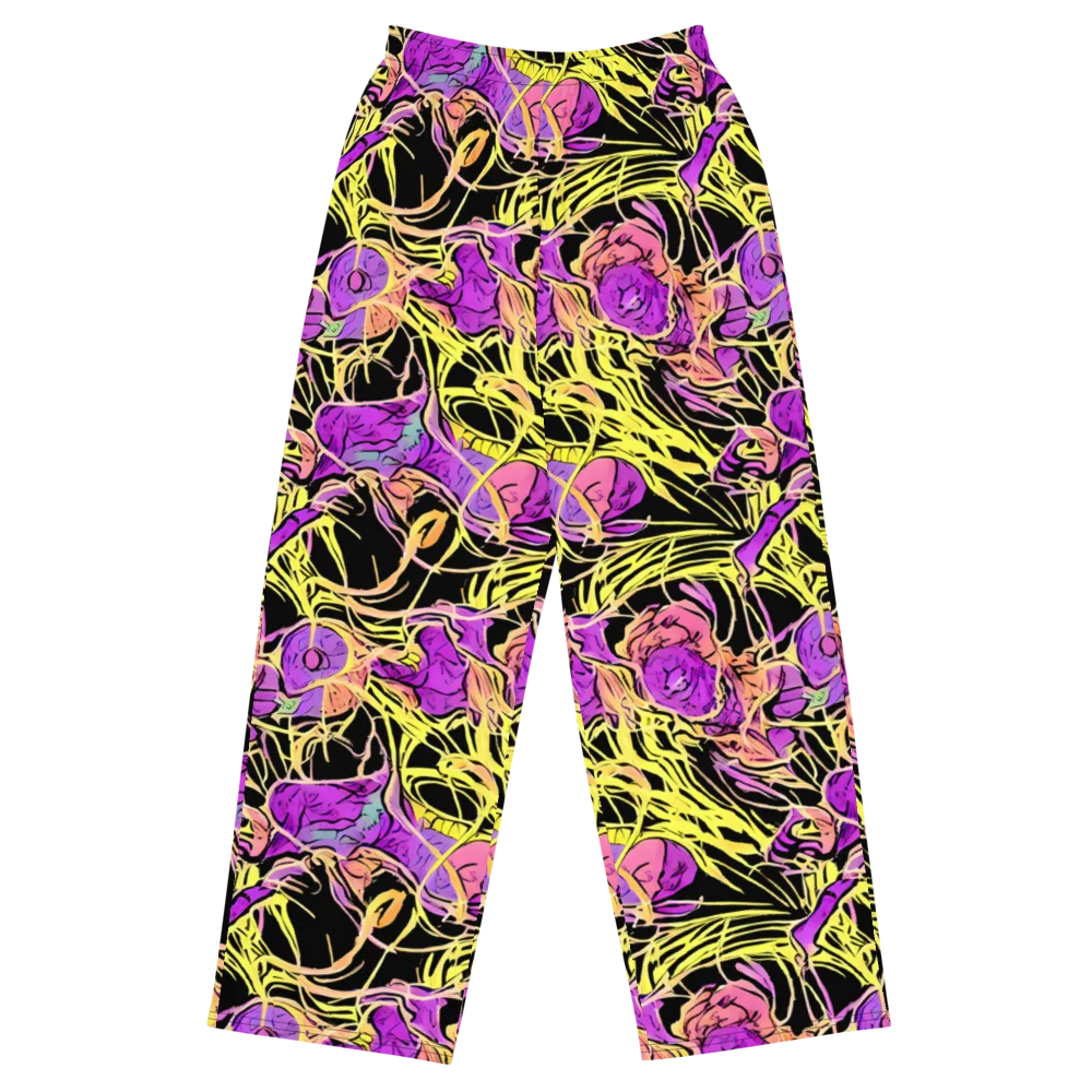 Midnight Tropics on Wide-Leg Pants — Front
