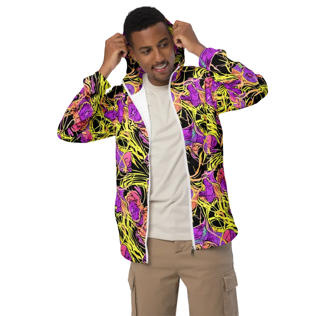 Midnight Tropics on Men's Windbreaker — Front