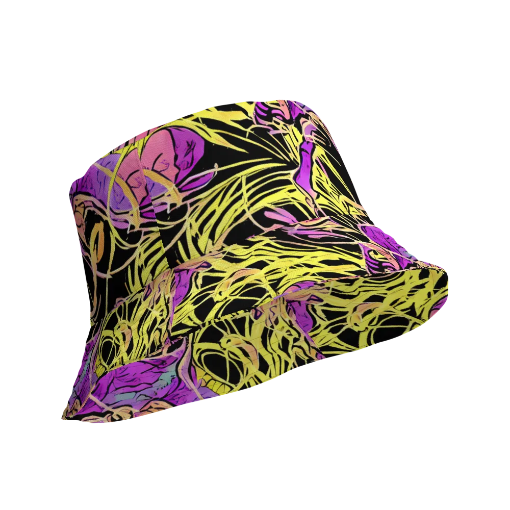 Midnight Tropics on Reversible Bucket Hat — Product details Outside