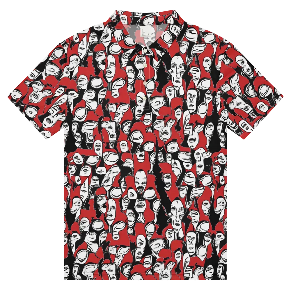 Crimson Chorus on Men's Slim Fit Polo Shirt — Front