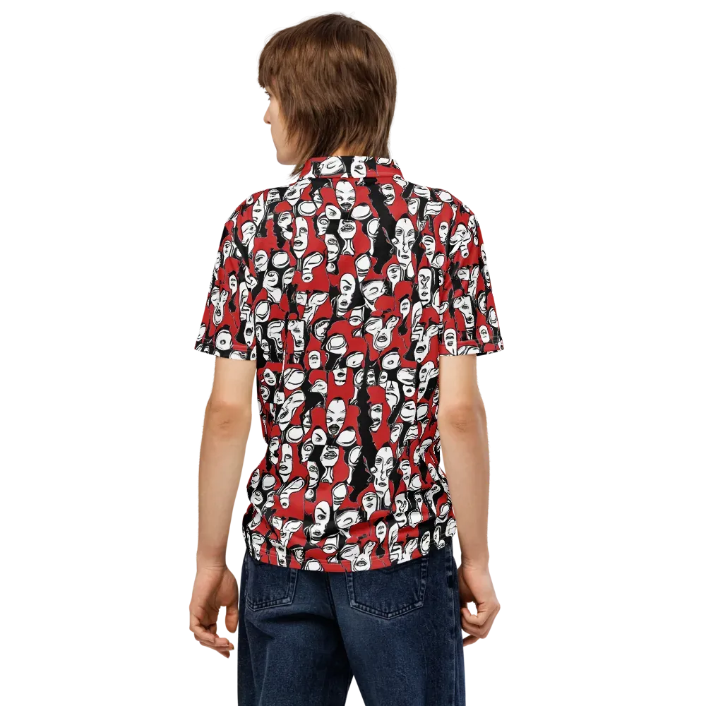 Crimson Chorus on Men's Slim Fit Polo Shirt — Back